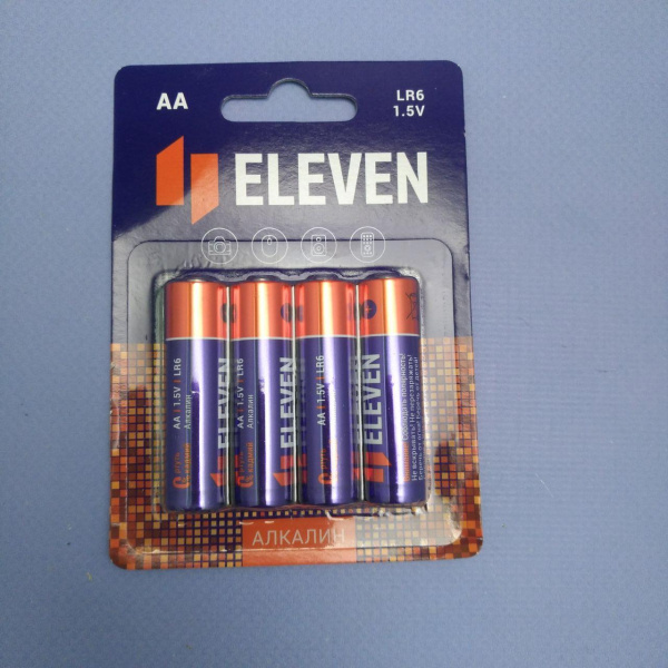 Батарейка Eleven АА (LR6, BC4), алкалиновая 4 шт.